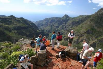 Hiking in the mountains of La Gomera