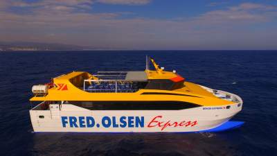 The ferry of the company Fred Olsen