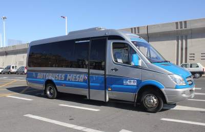Arrival to la gomera with austobuses mesa