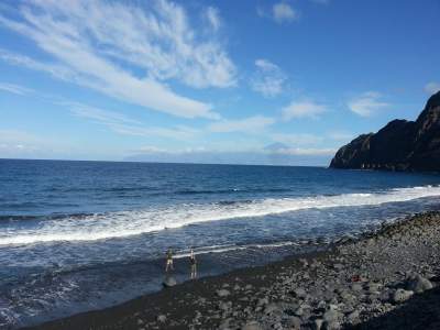 The beach of Hermigua on La Gomera